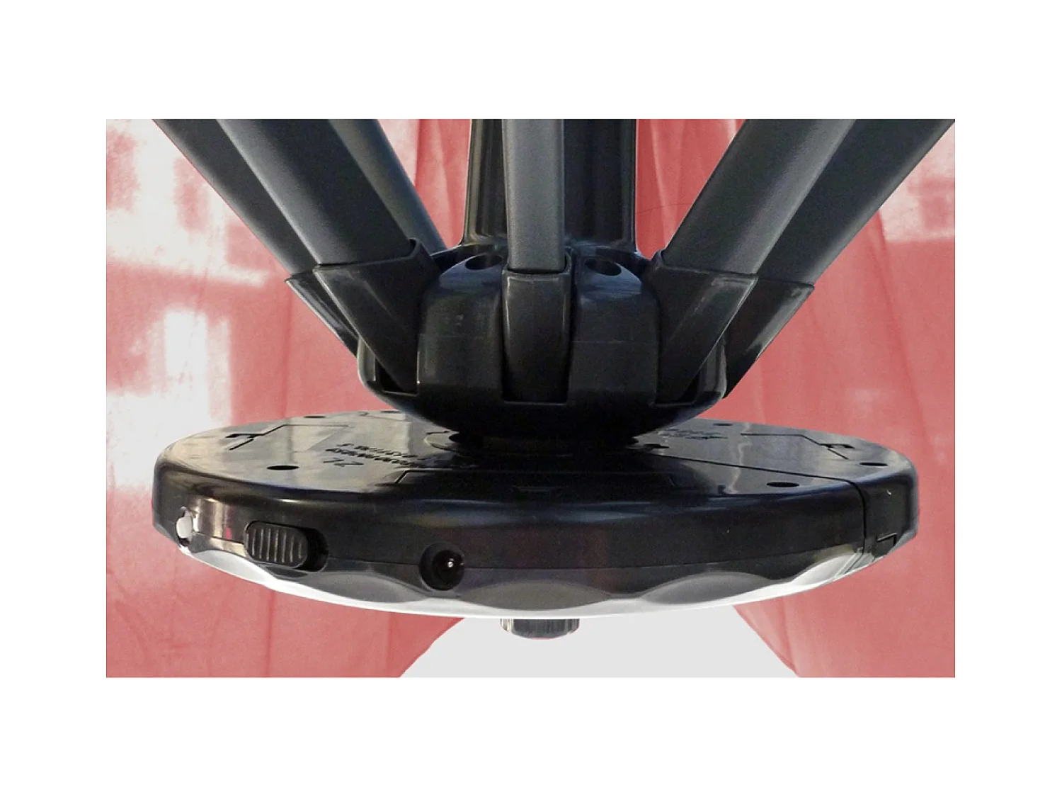 LED-Cantilever-Sonnenschirm quadratisch 3x3m Terrakotta SOLENZARA