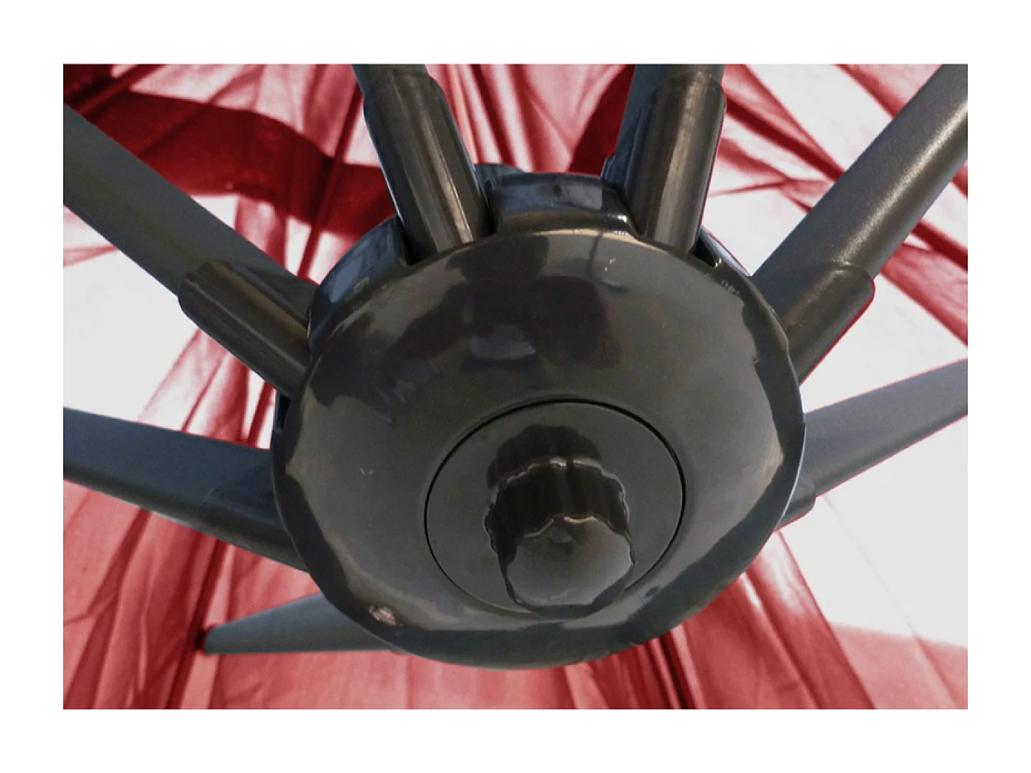 Ombrellone decentrato con LED terracotta 3 x 3 m SOLENZARA