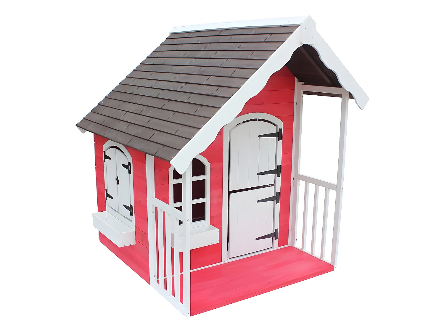 Casa "Ben" - 122,5 x 130 x 140 cm - Rojo/Blanco