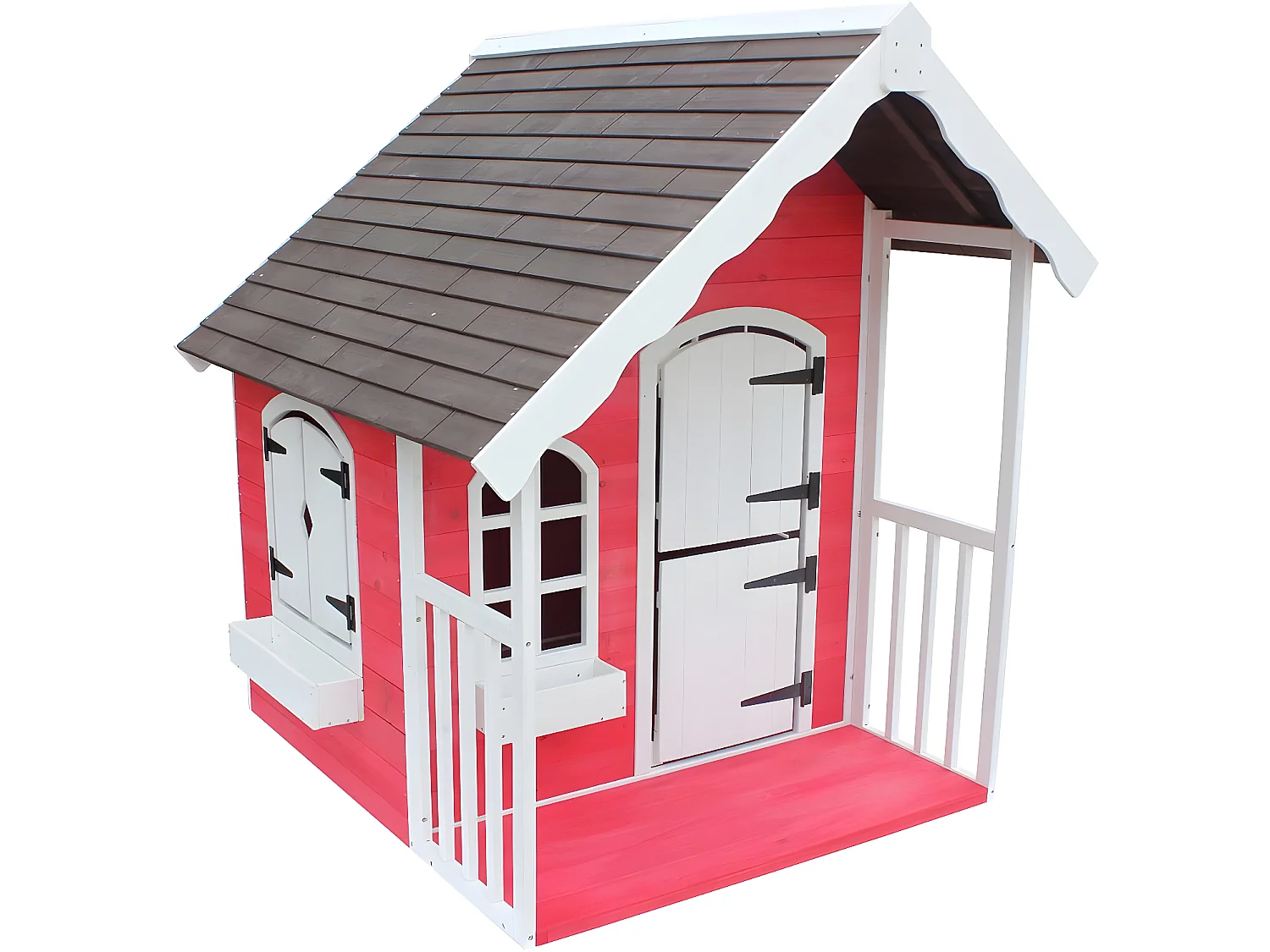 Casa "Ben" - 122,5 x 130 x 140 cm - Rojo/Blanco