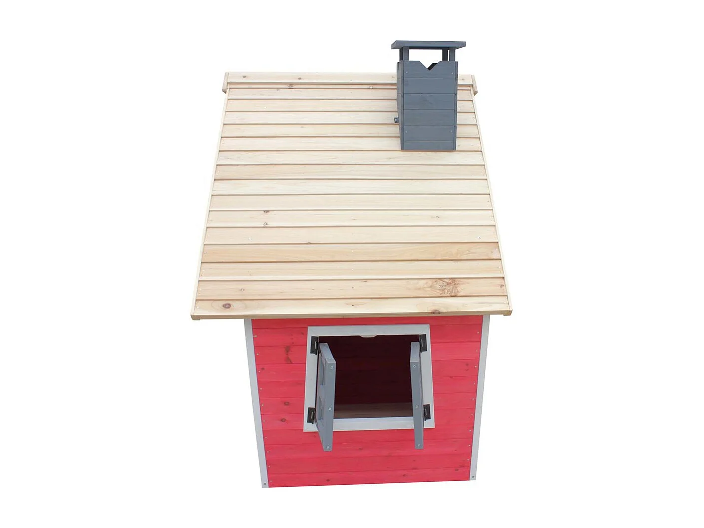 Teatro "Lilou" - 119,5 x 156 x 102 cm - Vermelho/Cinza