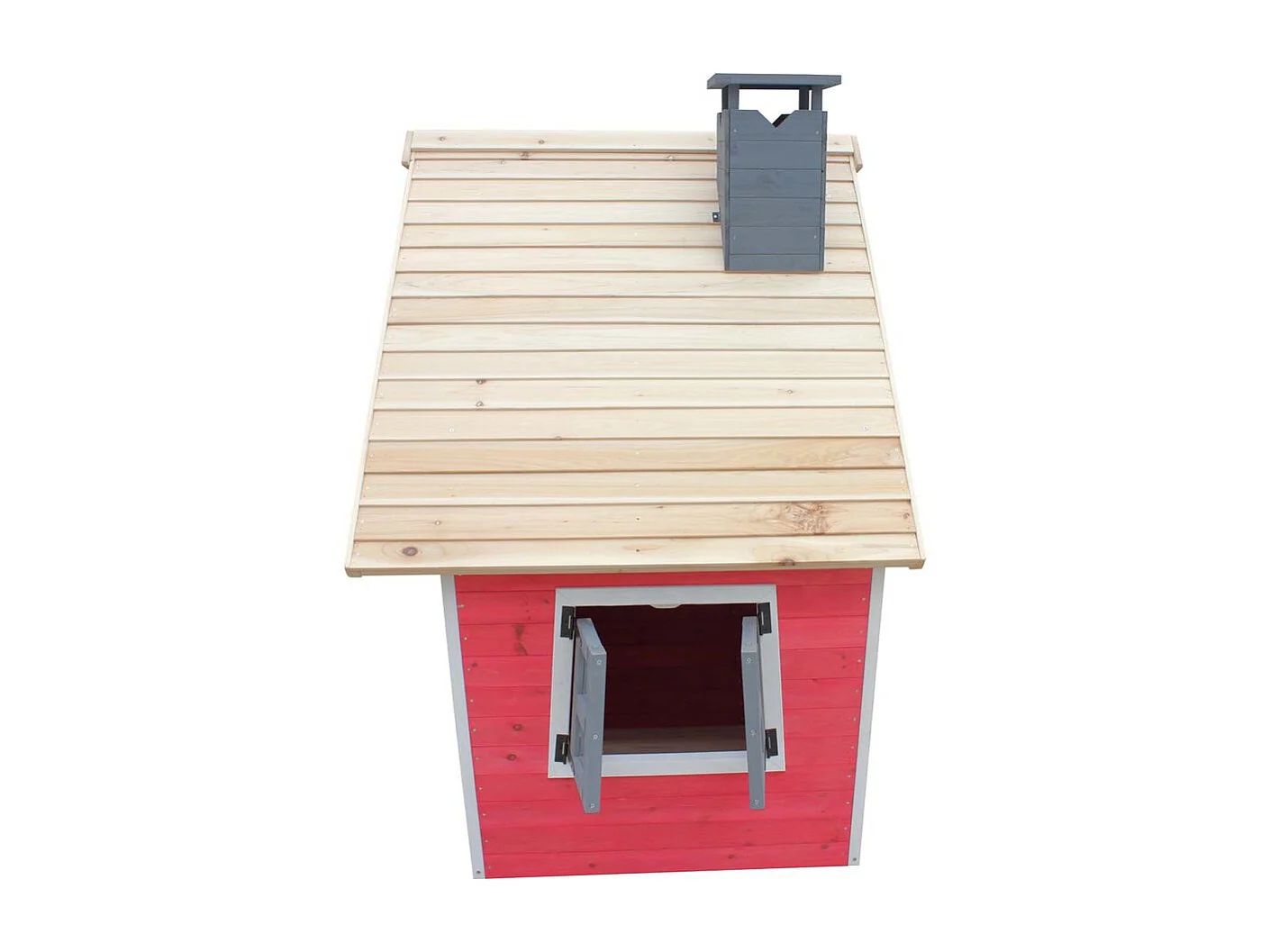 Teatro "Lilou" - 119,5 x 156 x 102 cm - Vermelho/Cinza