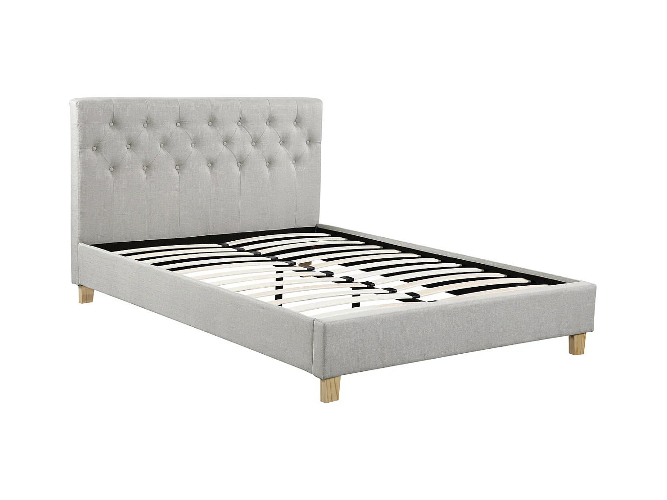 Lit double "Emmy" - 140 x 190 cm - Beige