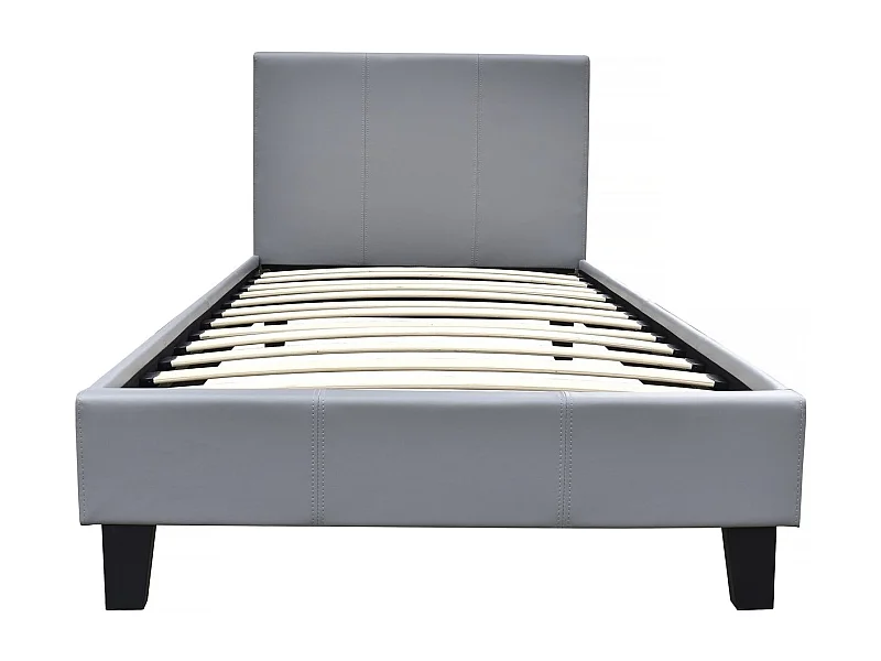 Einzelbett "Lina" - 90 x 190 cm - Hellgrau