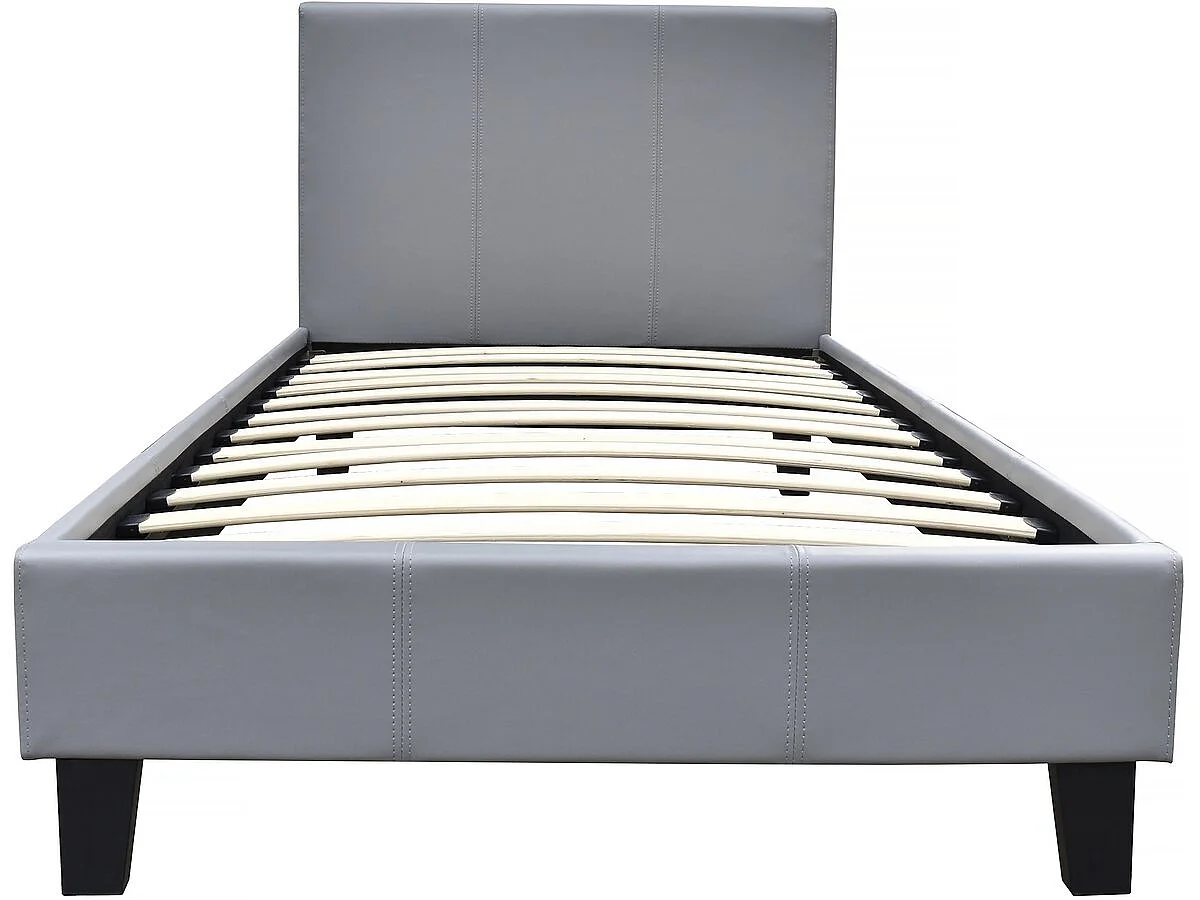 Einzelbett "Lina" - 90 x 190 cm - Hellgrau