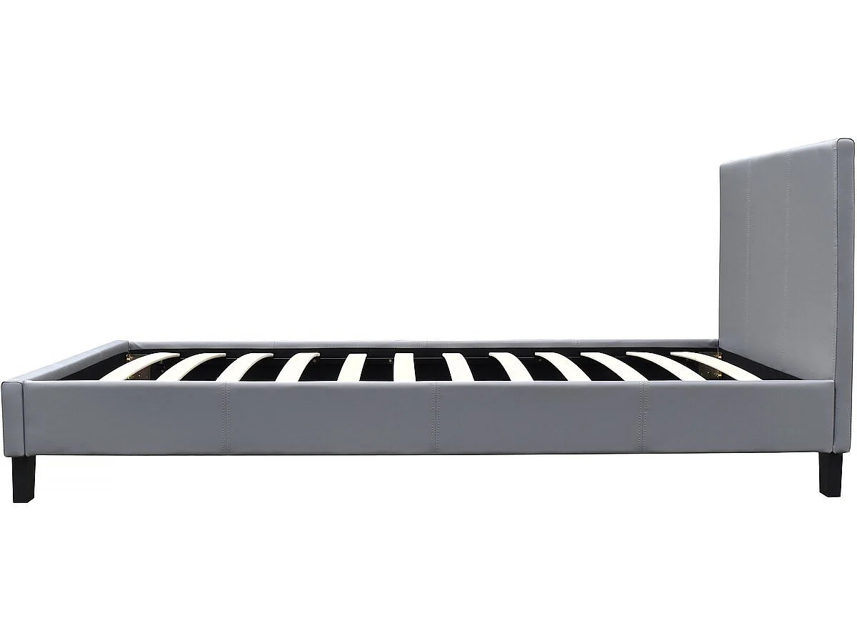 Einzelbett "Lina" - 90 x 190 cm - Hellgrau