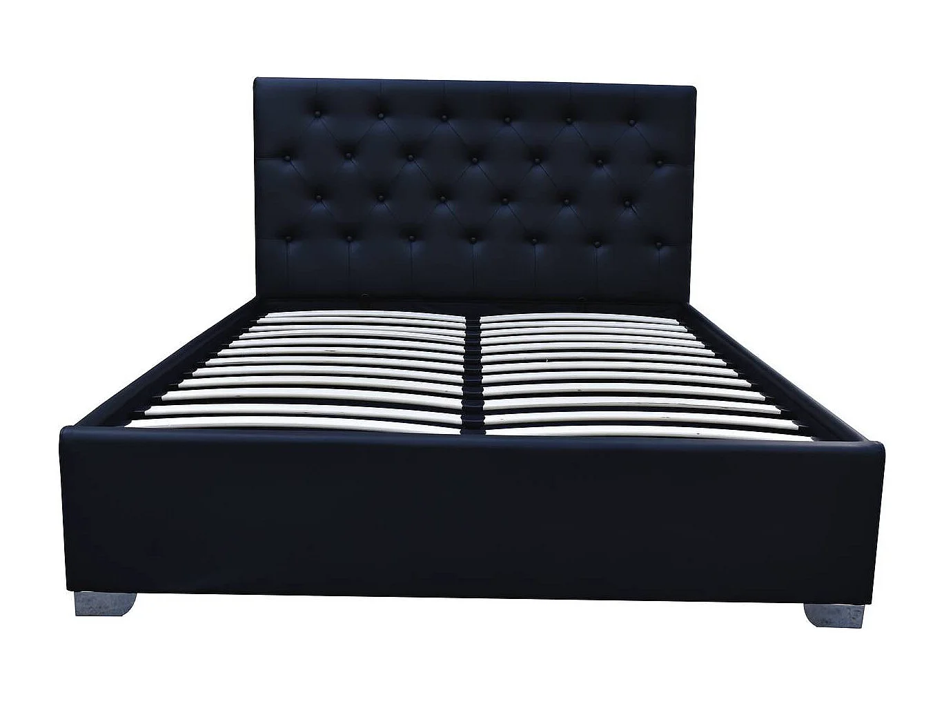 Cama doble con cofre "Tino" - 160 × 200 cm - Negro