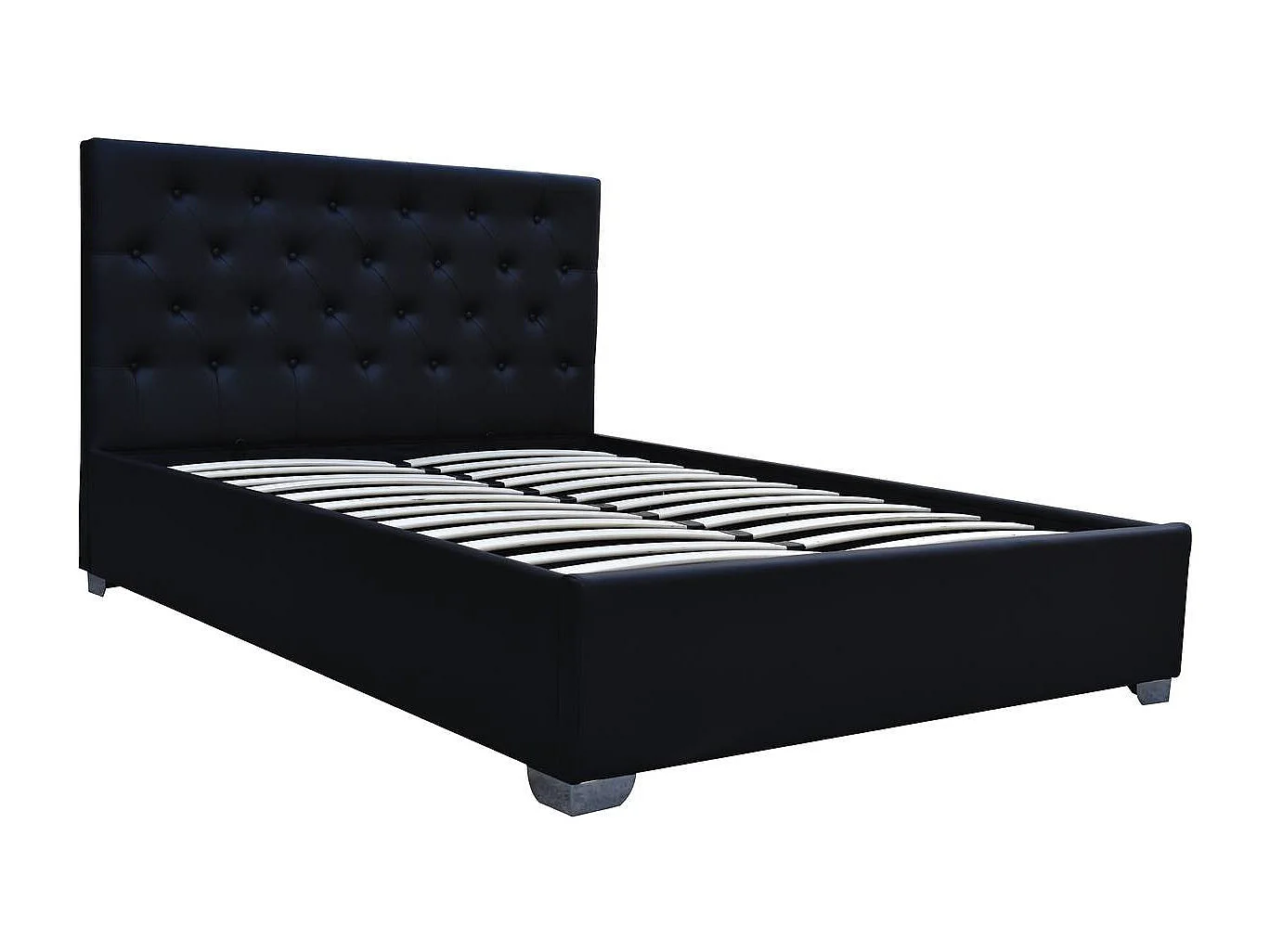 Lit double avec coffre "Tino" - 160 × 200 cm - Noir