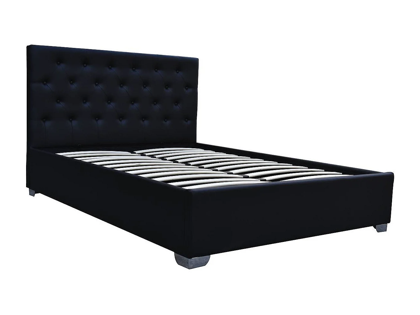 Lit double avec coffre "Tino" - 140 × 190 cm - Noir