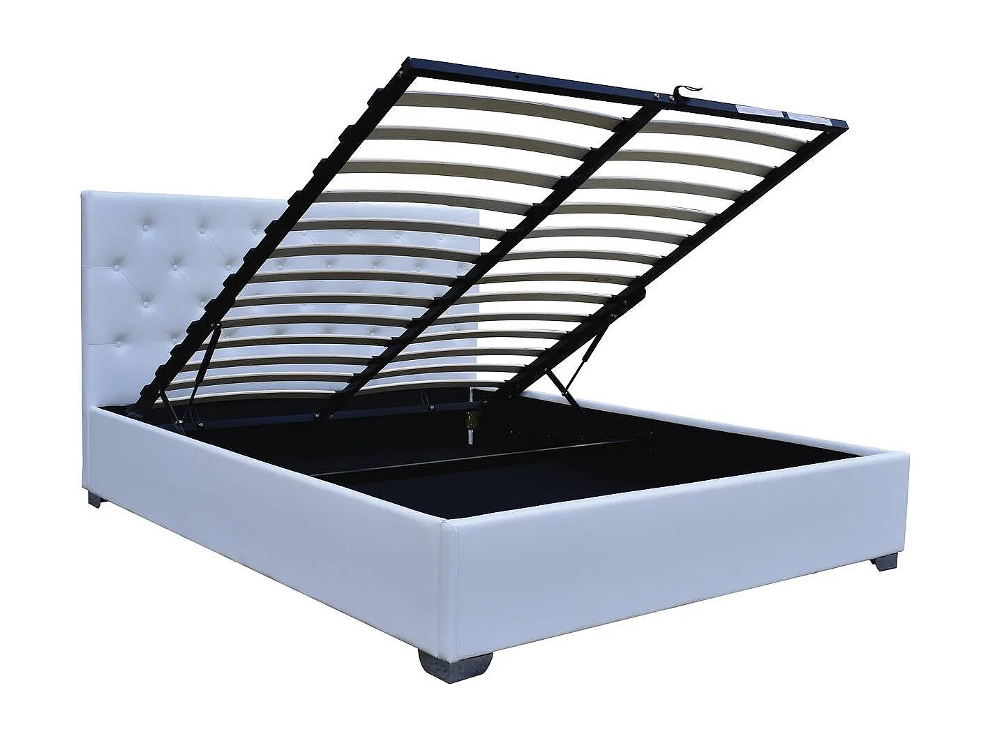 Doppelbett mit Bettkasten "Tino" - 140 x 190 cm - Weiß