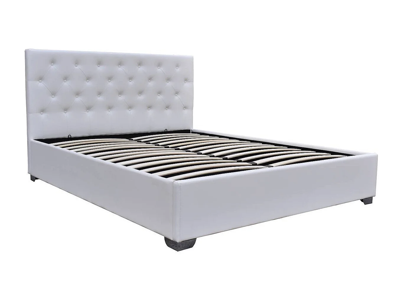 Lit double avec coffre "Tino" - 140 × 190 cm - Blanc