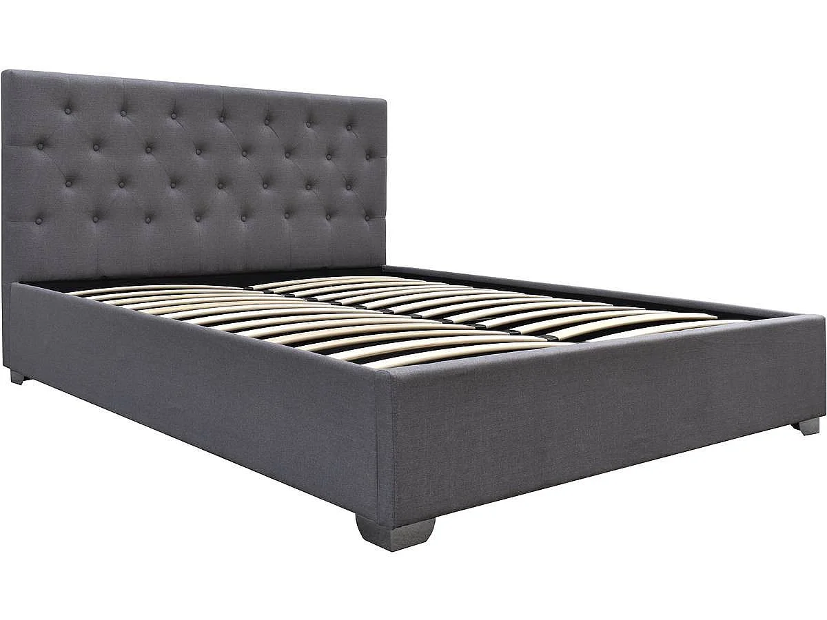 Doppelbett mit Bettkasten "Tino" - 140 x 190 cm - Weiß