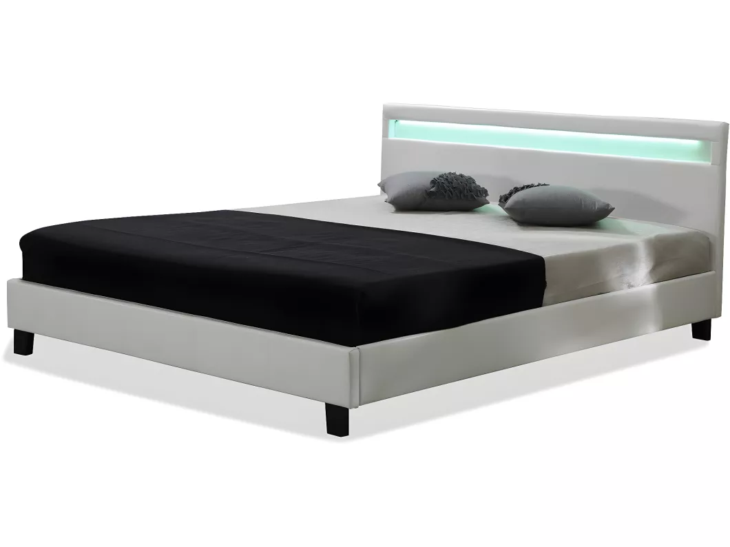 Kauf Unique Bett mit LED "Maria" - 160 x 200 cm - Weiß