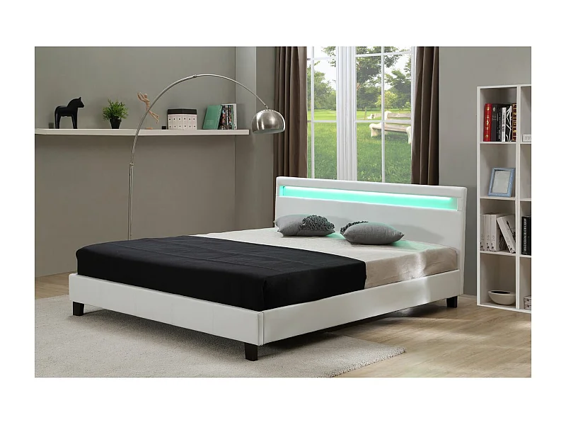 Lit LED "Maria" - 160 x 200 cm - Blanc