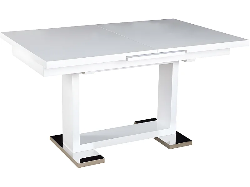 Table repas extensible "Toda" - 140/180 x 90 x 77 cm - Blanc
