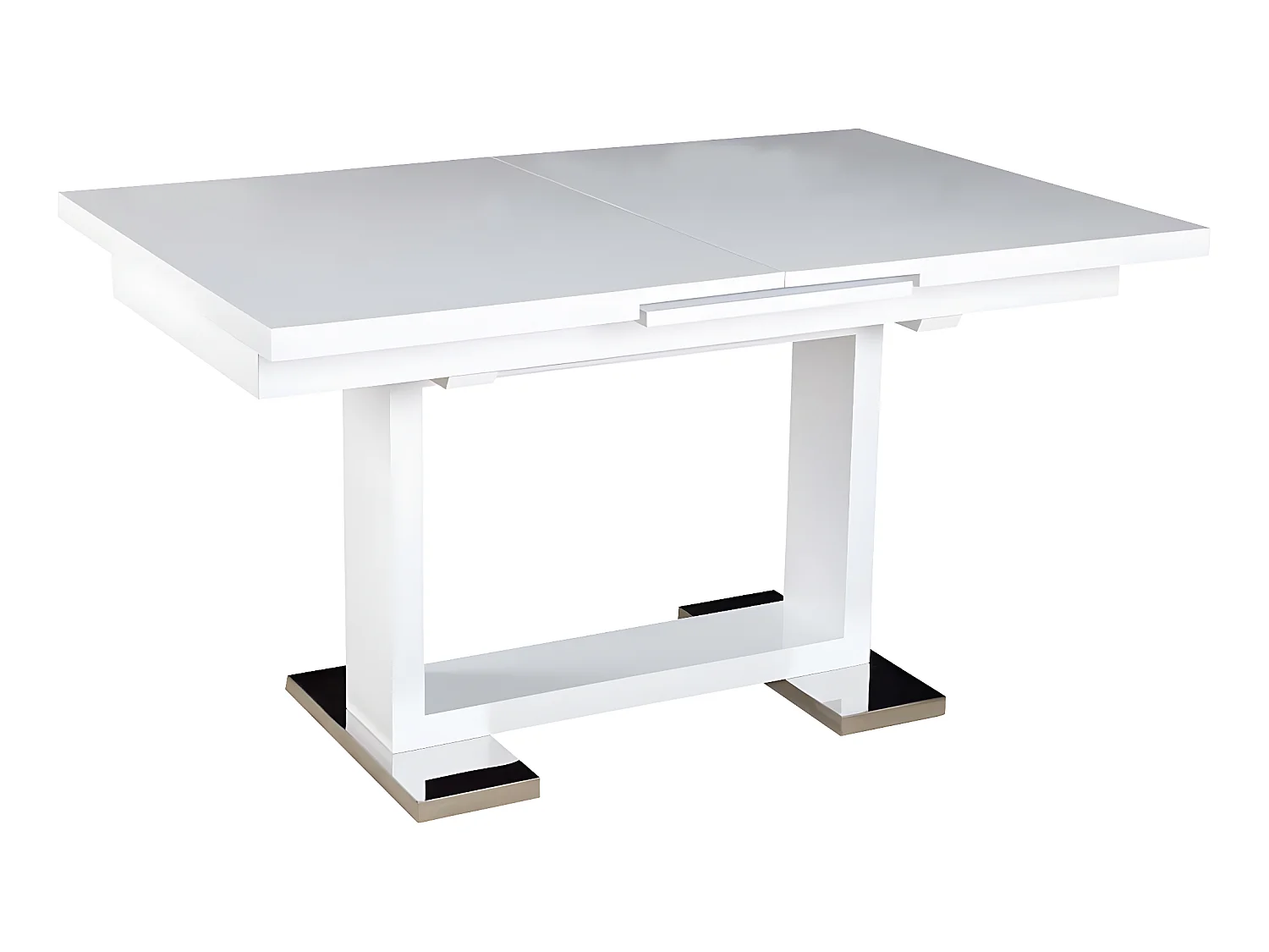 Table repas extensible "Toda" - 140/180 x 90 x 77 cm - Blanc