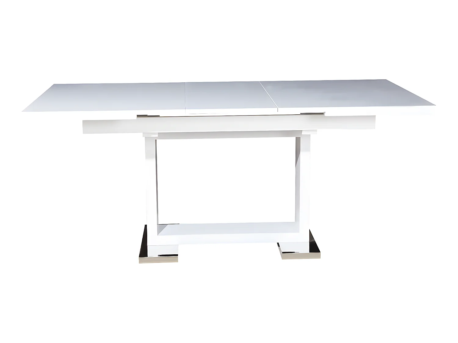 Table repas extensible "Toda" - 140/180 x 90 x 77 cm - Blanc