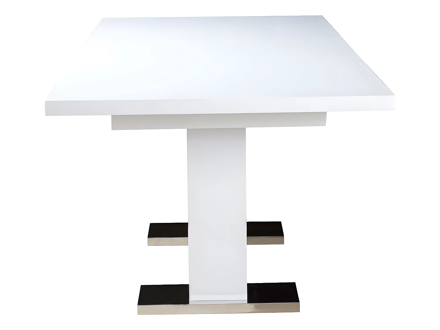 Table repas extensible "Toda" - 140/180 x 90 x 77 cm - Blanc