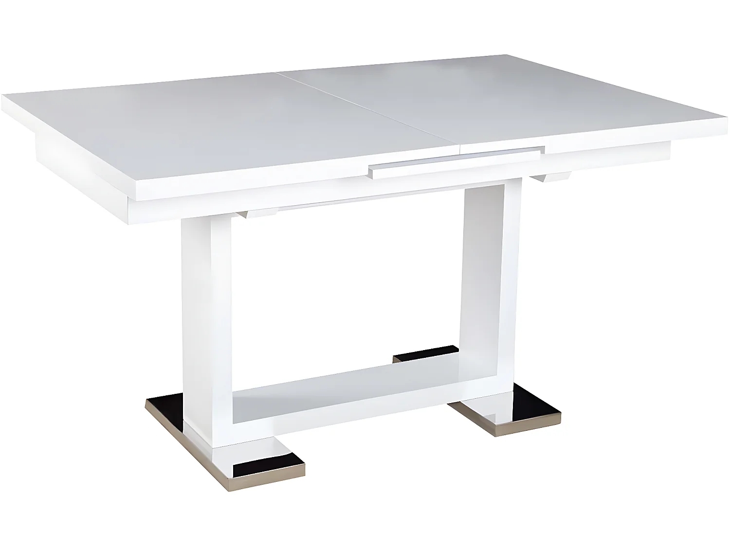 Table repas extensible "Toda" - 140/180 x 90 x 77 cm - Blanc