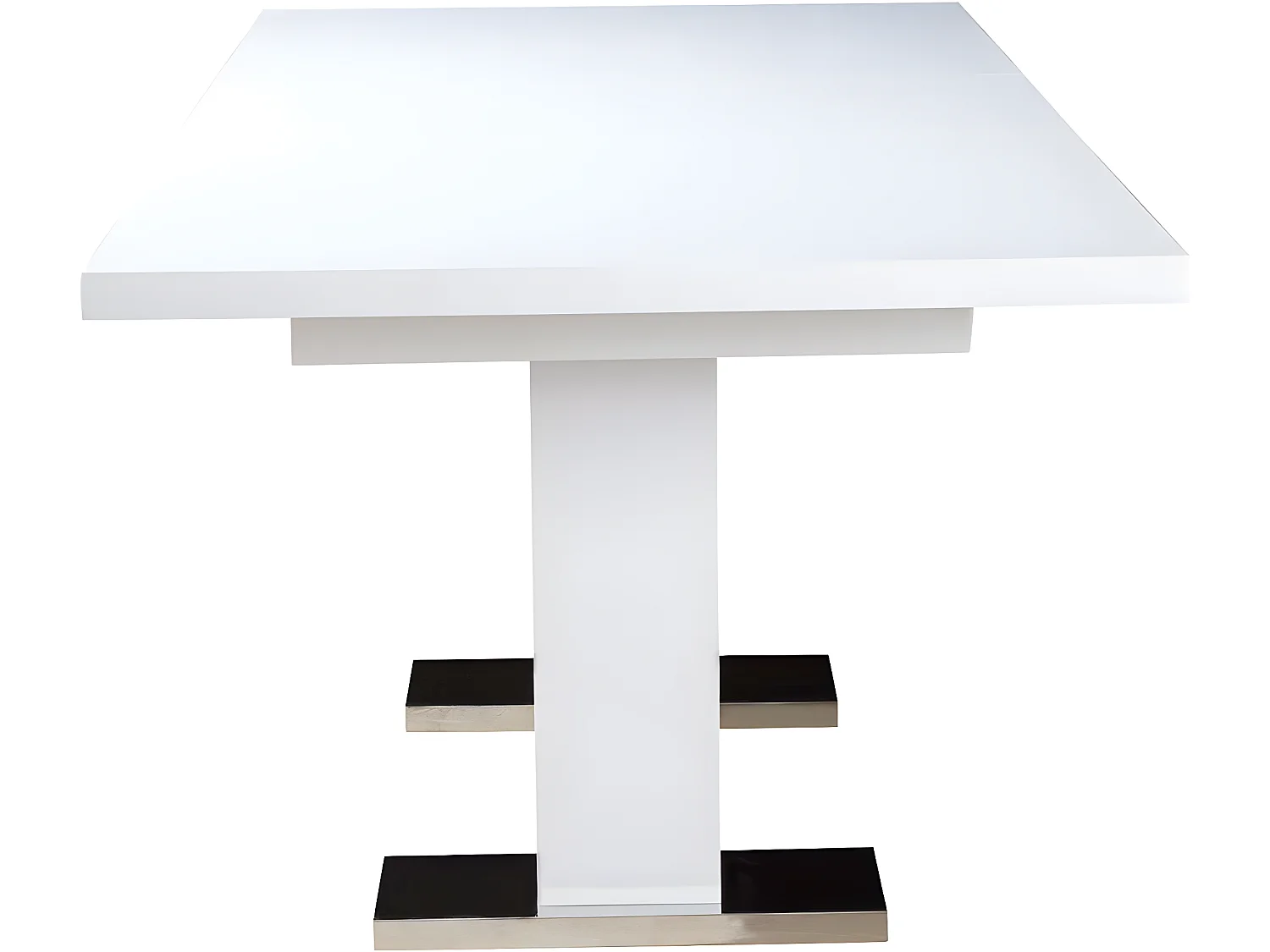 Table repas extensible "Toda" - 140/180 x 90 x 77 cm - Blanc