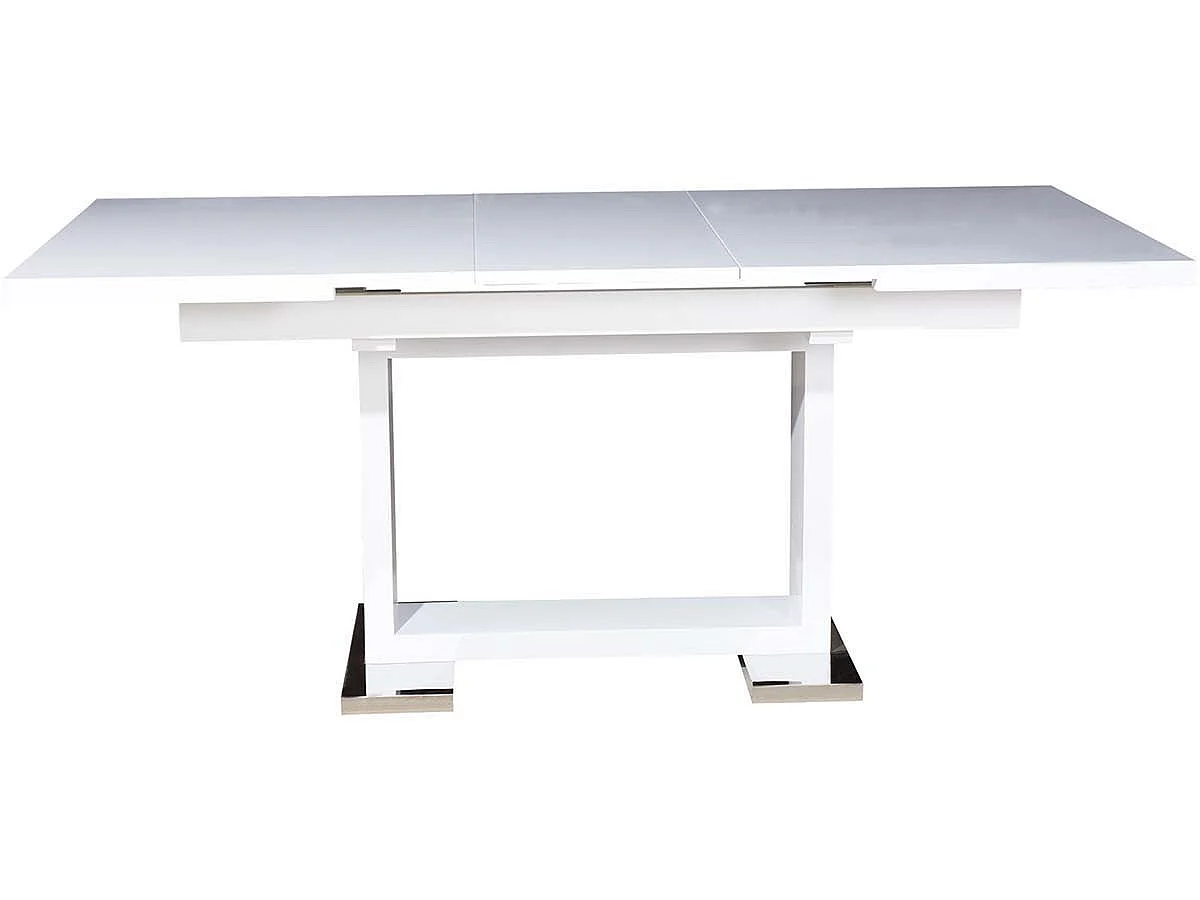 Table repas extensible "Toda" - 140/180 x 90 x 77 cm - Blanc