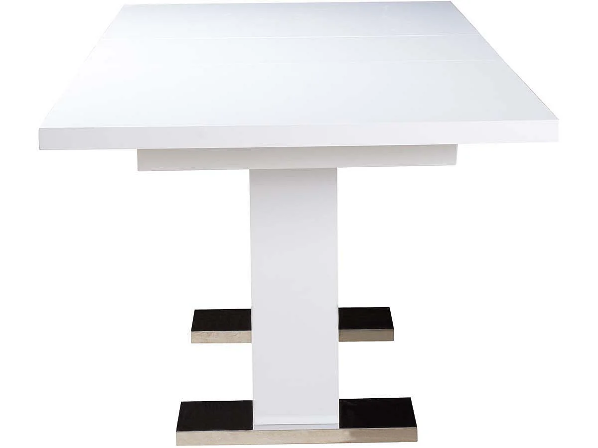 Table repas extensible "Toda" - 140/180 x 90 x 77 cm - Blanc