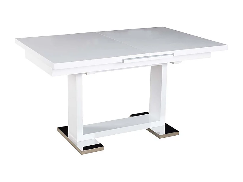 Table repas extensible "Toda" - 140/180 x 90 x 77 cm - Blanc