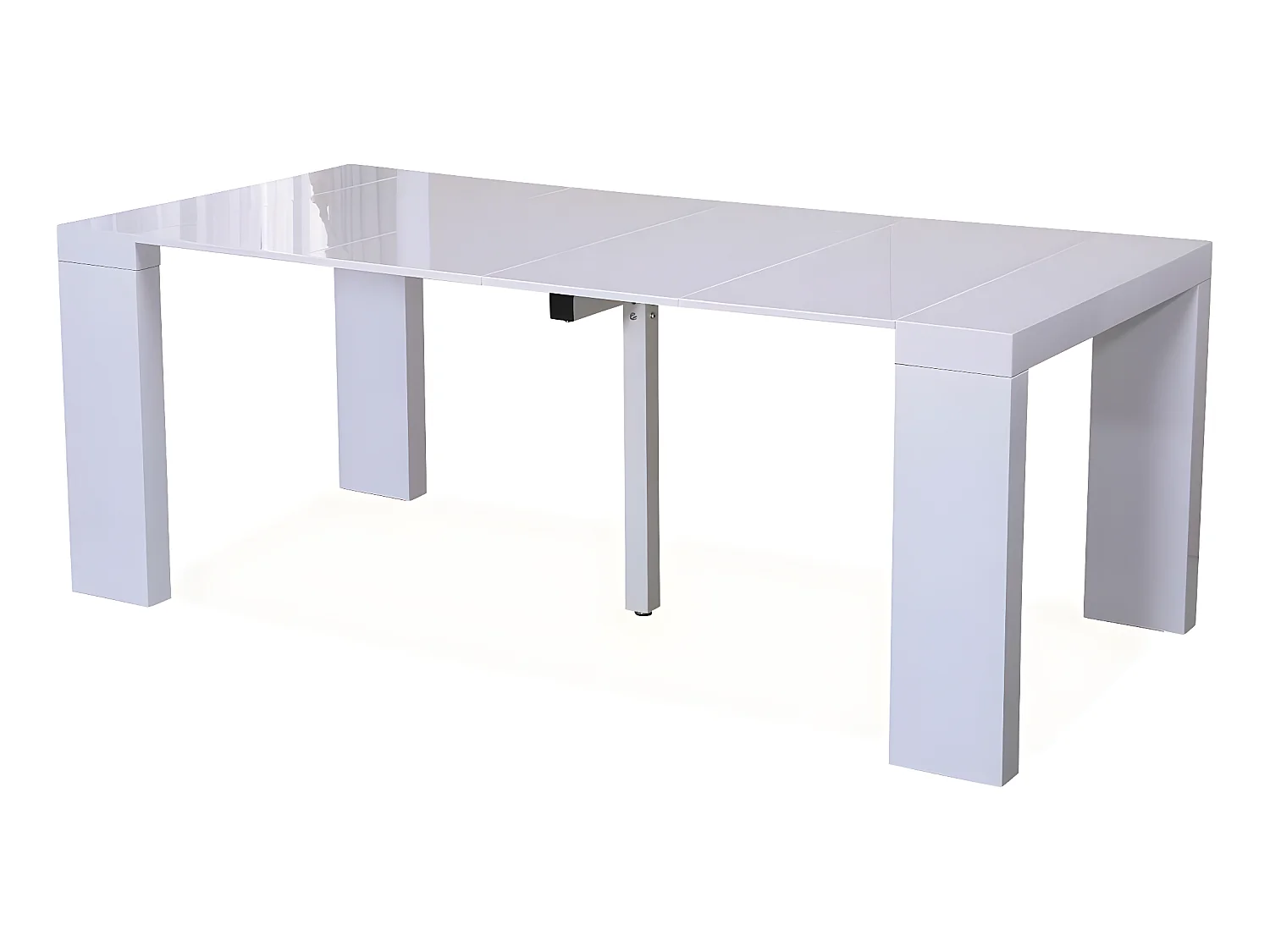 Table repas extensible "Dina" - 200/40 x 94 x 75 cm - Blanc laqué