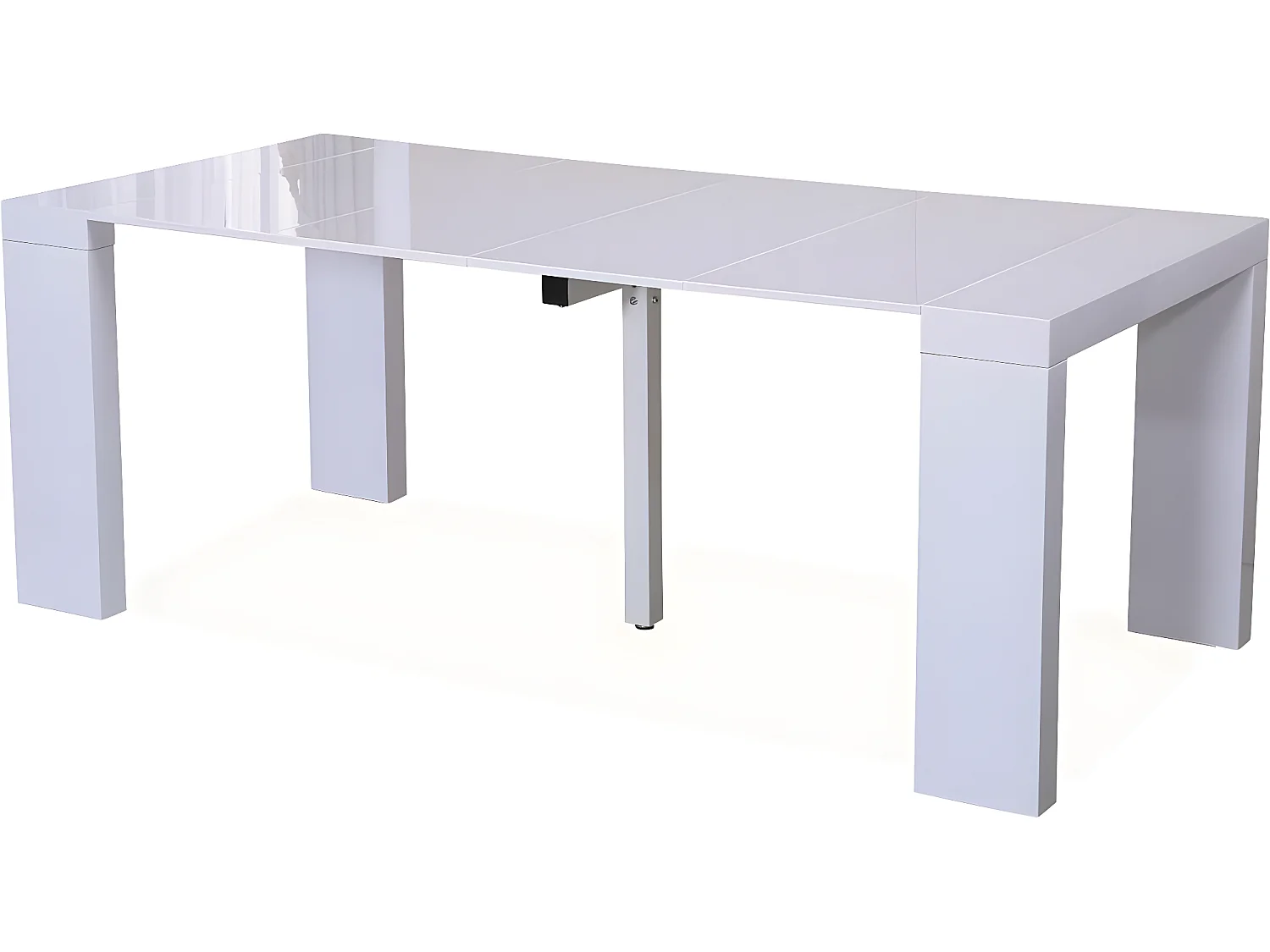 Table repas extensible "Dina" - 200/40 x 94 x 75 cm - Blanc laqué