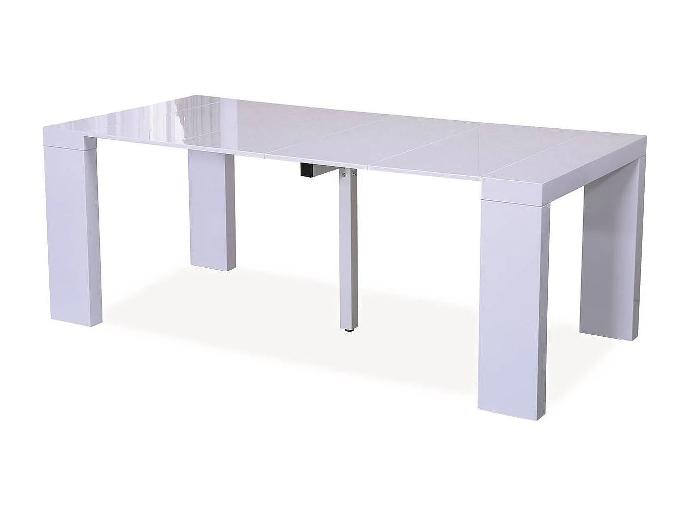 Table repas extensible "Dina" - 200/40 x 94 x 75 cm - Blanc laqué
