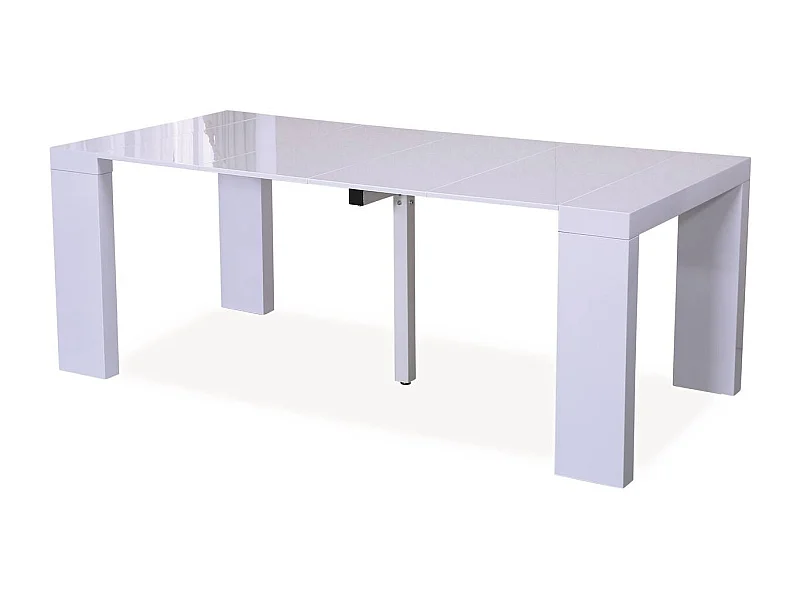 Table repas extensible "Dina" - 200/40 x 94 x 75 cm - Blanc laqué