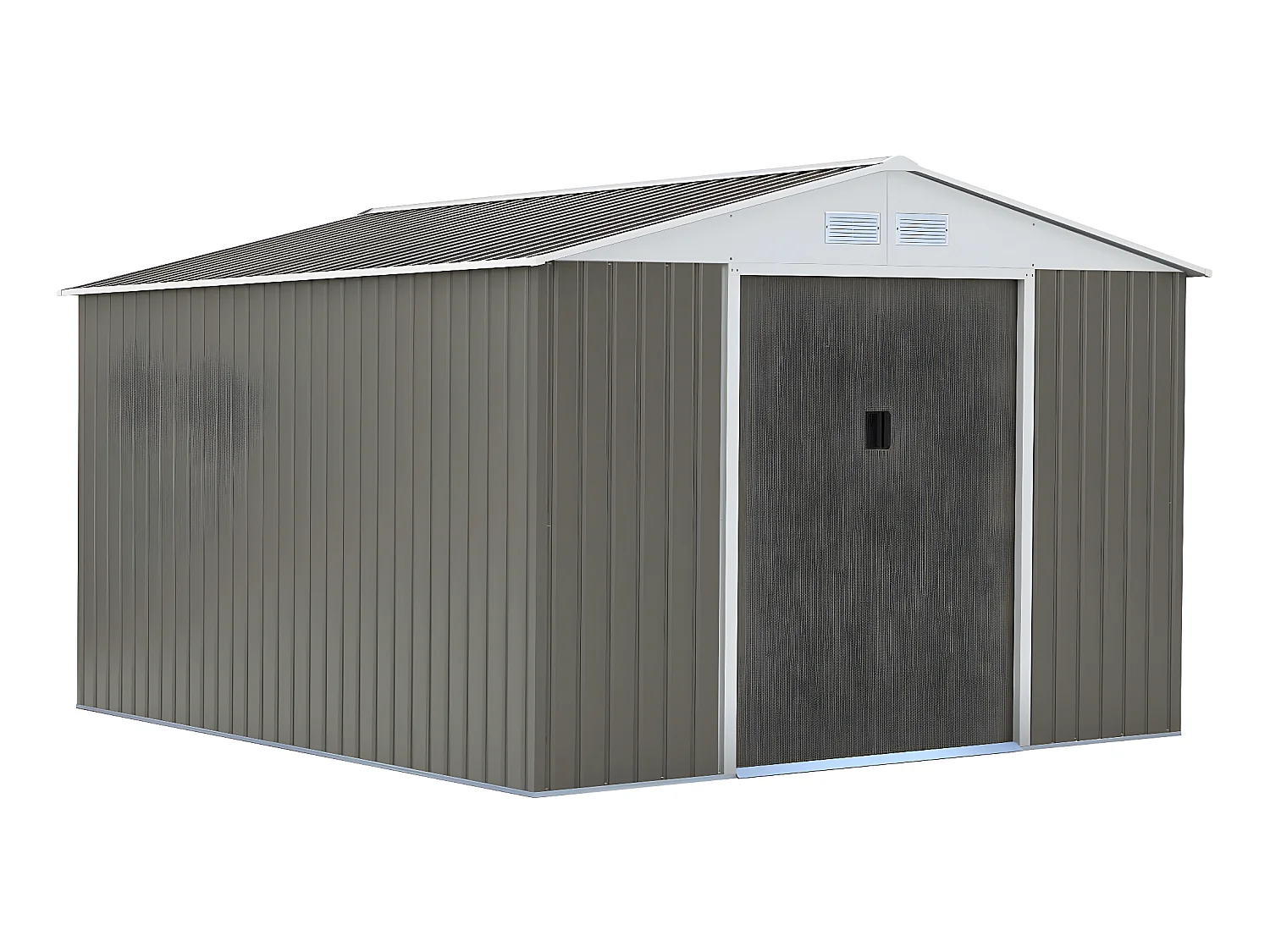 Abri de jardin métal "Dallas" - 15,16 m² - Taupe