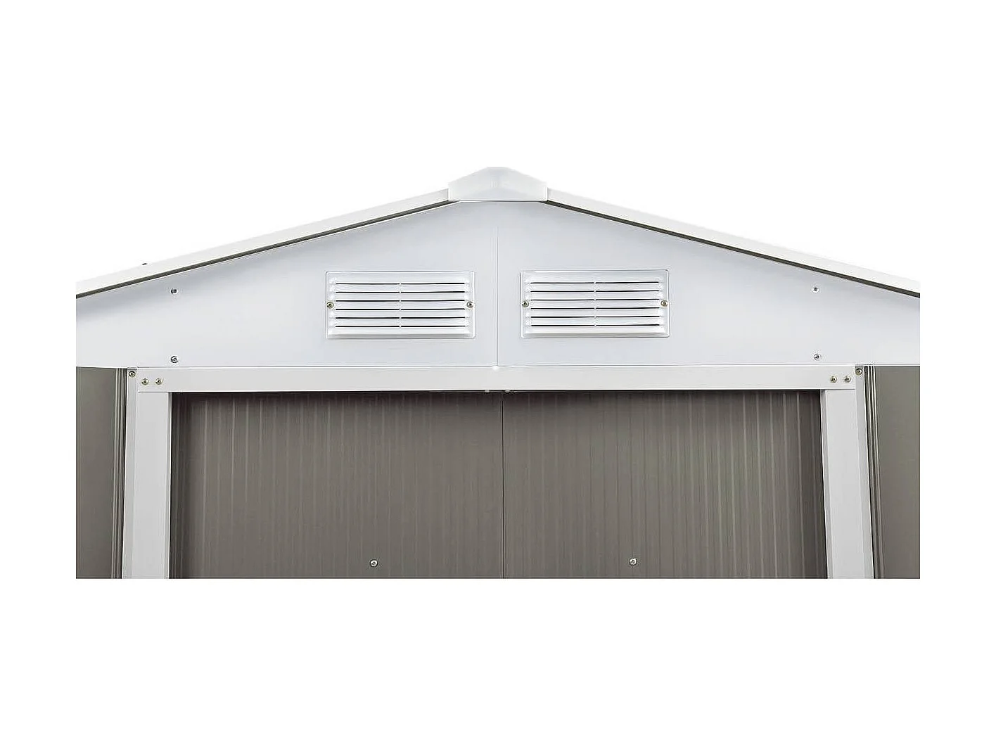 Abri de jardin métal "Dallas" - 15,16 m² - Taupe