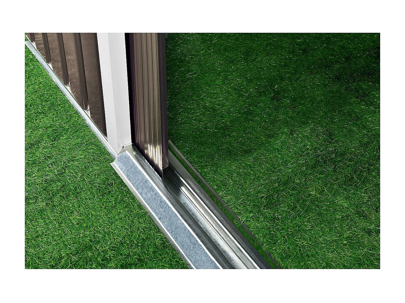 Abri de jardin métal "Dallas" - 15,16 m² - Taupe