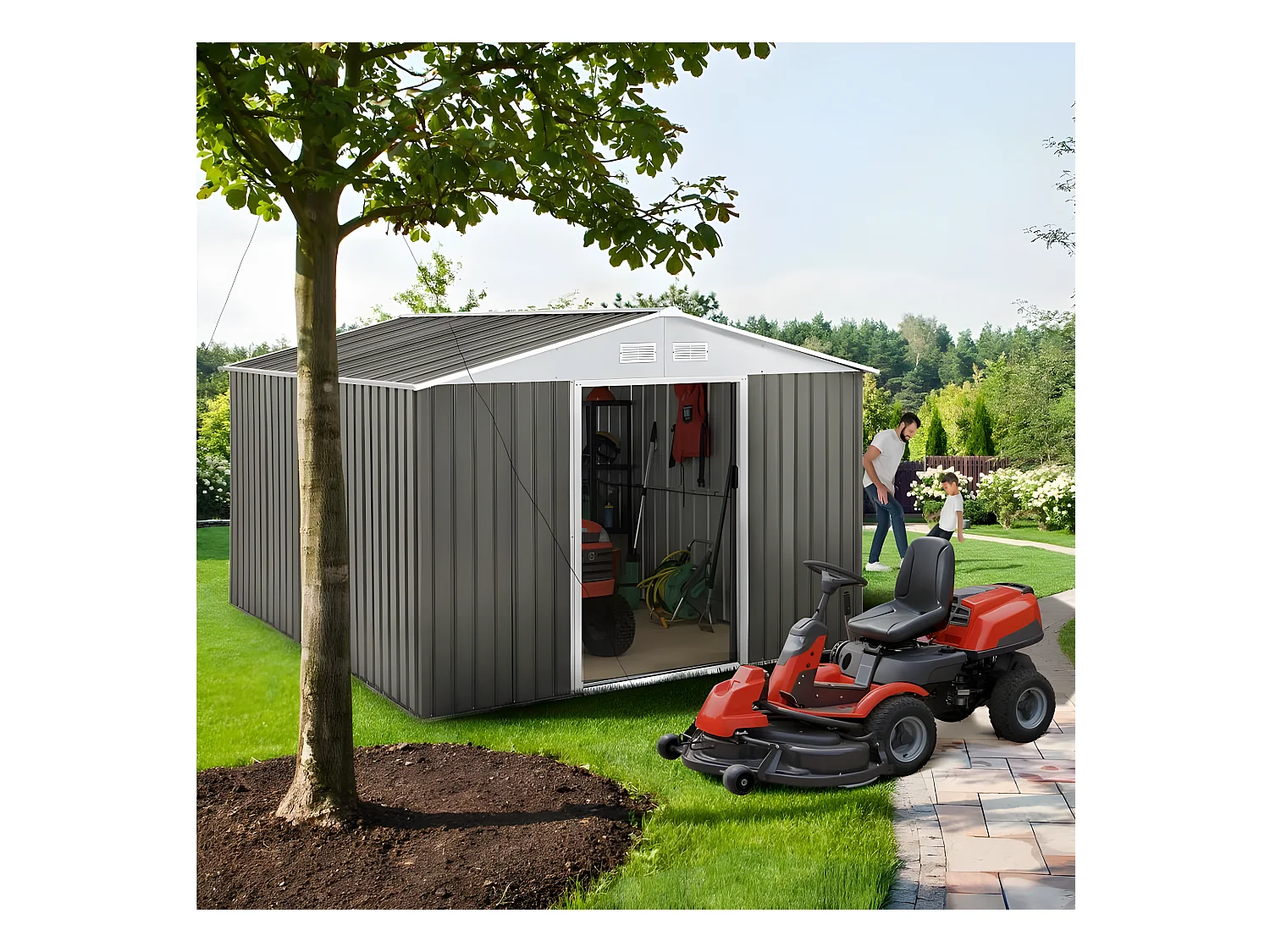 Caseta metálica para jardín "Dallas" 8,84 m²