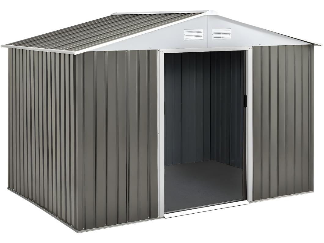 Metalen Tuinhuis "Dallas" - 5,29 m² met Dubbele Schuifdeur en Ventilatieroosters