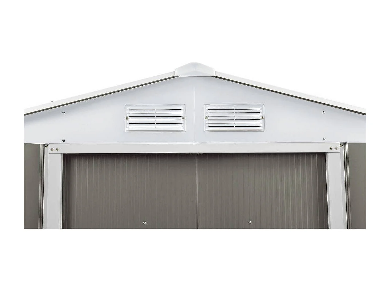 Gerätehaus aus Metall "Dallas" - 12,99 m² - Taupe