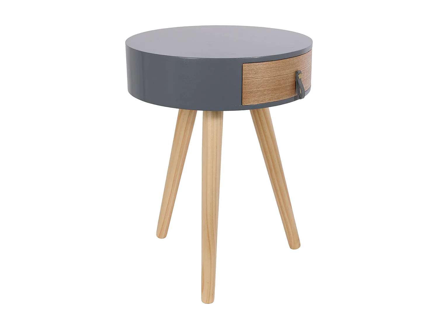 Chevet Nora Gris 34.5x34.5x47cm Gris