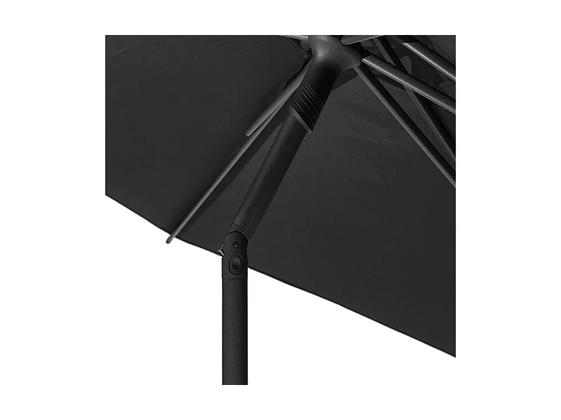 Parasol droit rond 2,7m Soya ardoise Hespéride