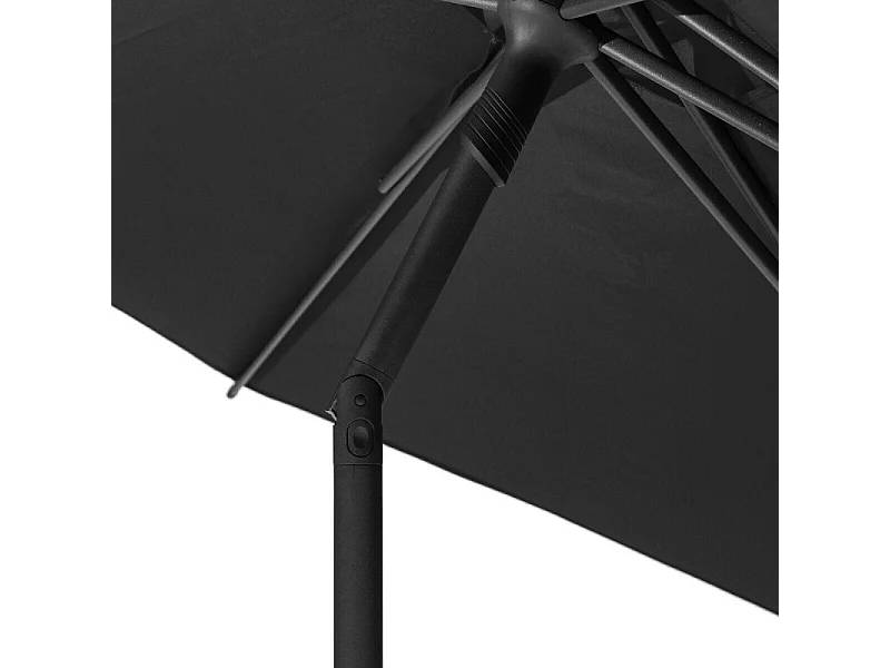 Parasol droit rond 2,7m Soya ardoise Hespéride