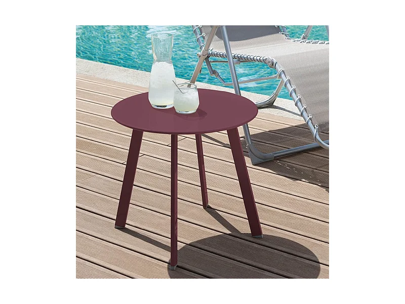 Table basse Saona D 50 cm bordeaux Hespéride