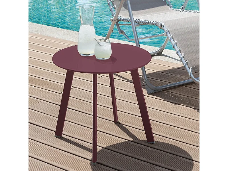 Table basse Saona D 50 cm bordeaux Hespéride