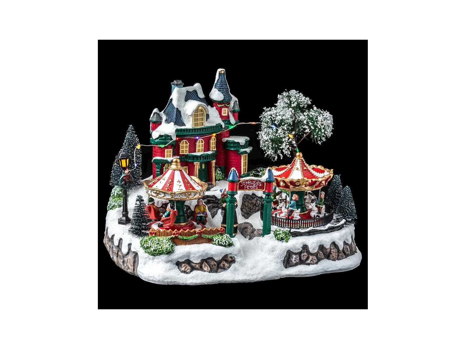 Village de Noël Parc "Fête Foraine" 31cm Multicolore