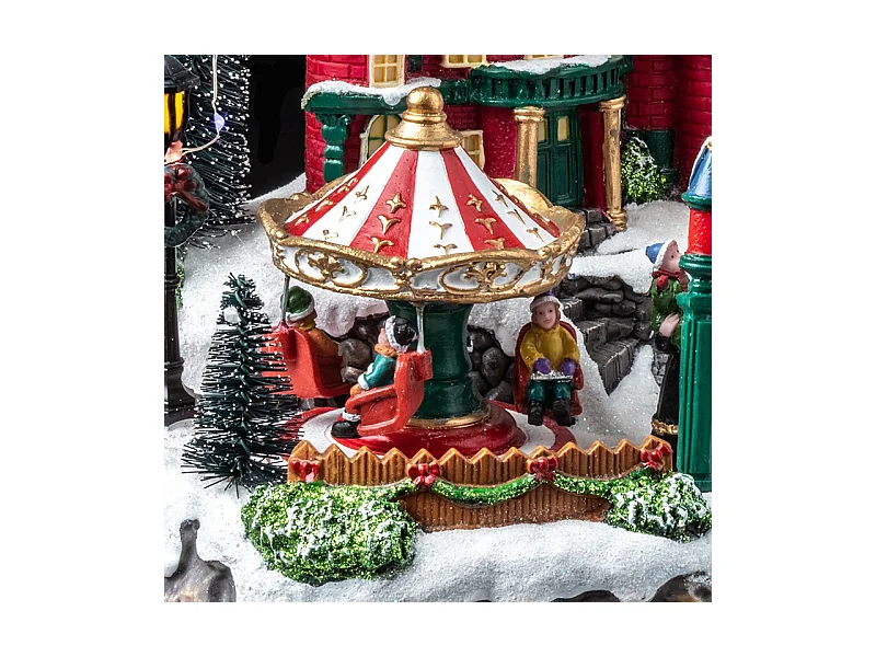 Village de Noël Parc "Fête Foraine" 31cm Multicolore