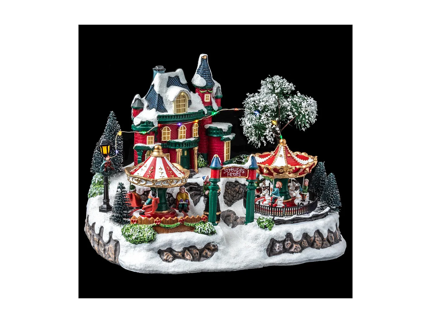 Village de Noël Parc "Fête Foraine" 31cm Multicolore