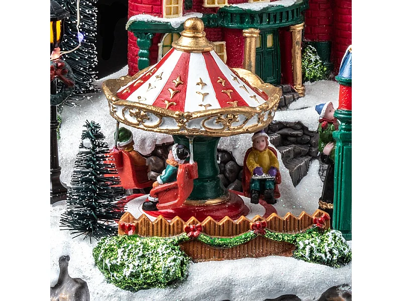 Village de Noël Parc "Fête Foraine" 31cm Multicolore