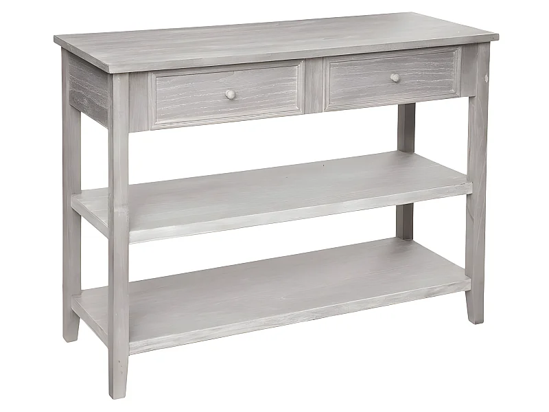 Console 2 Tiroirs en Bois "Charme" 110cm Naturel