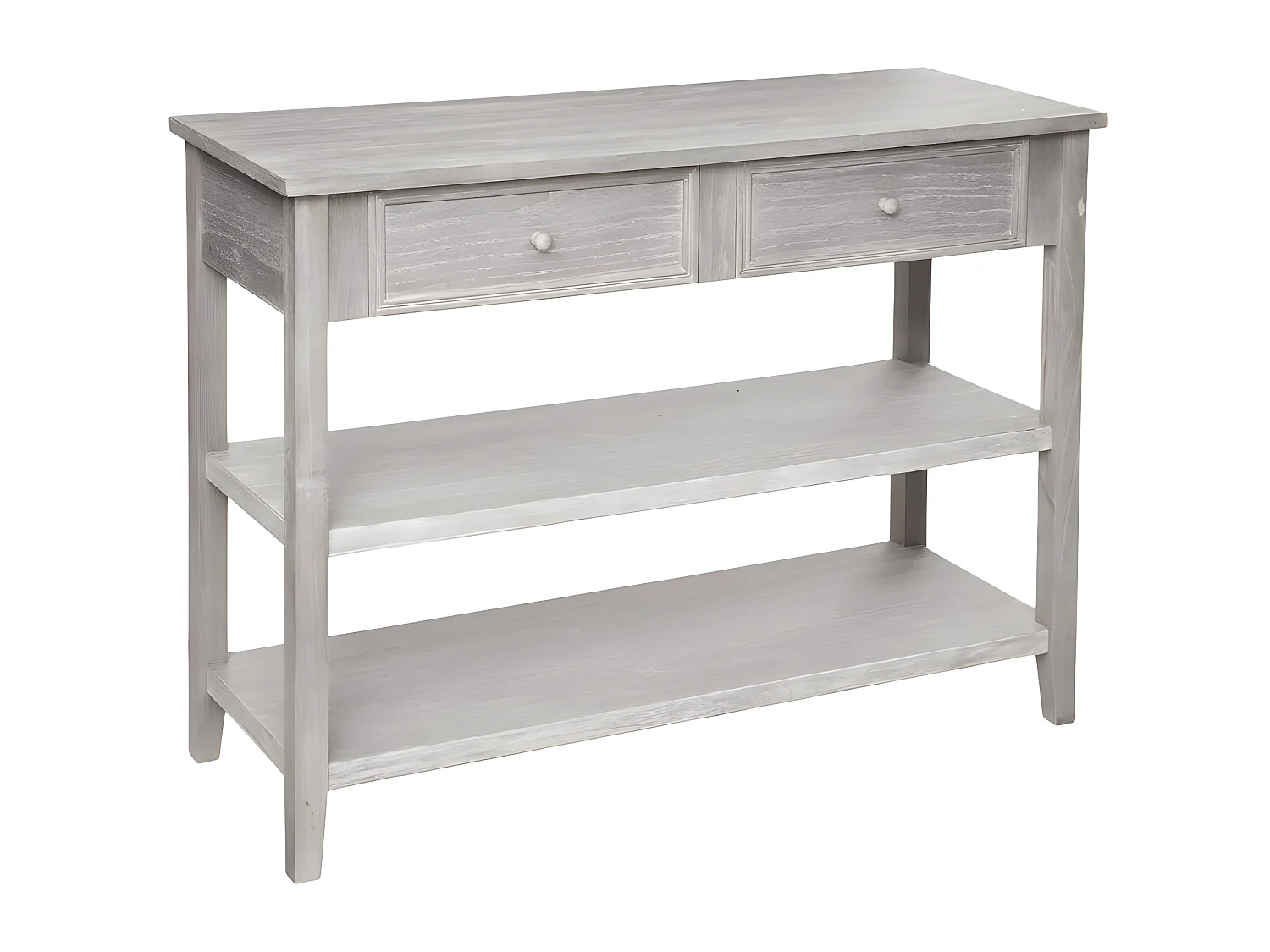 Console 2 Tiroirs en Bois "Charme" 110cm Naturel