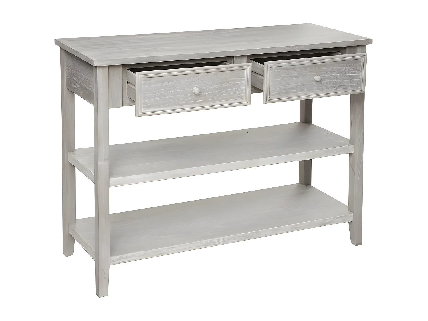 Console 2 Tiroirs en Bois "Charme" 110cm Naturel