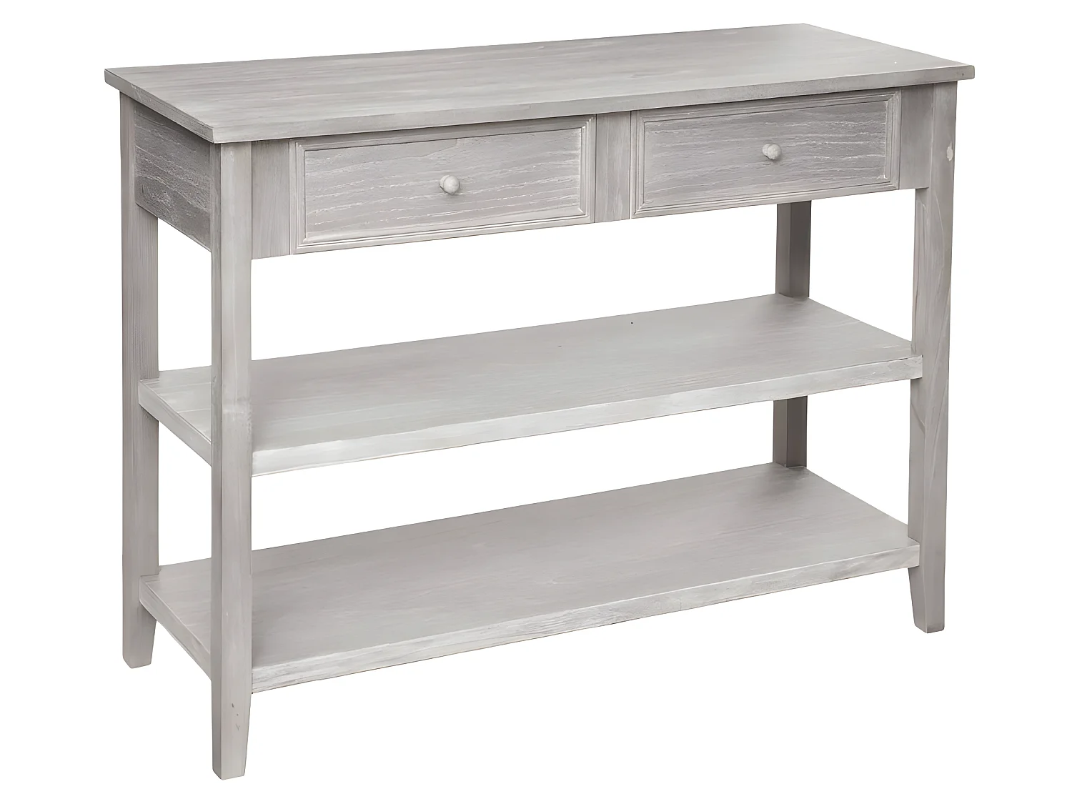 Console 2 Tiroirs en Bois "Charme" 110cm Naturel